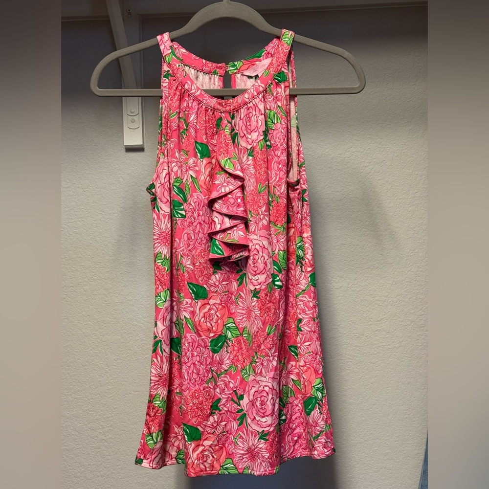 Lilly Pulitzer Pink and Green Floral Dress